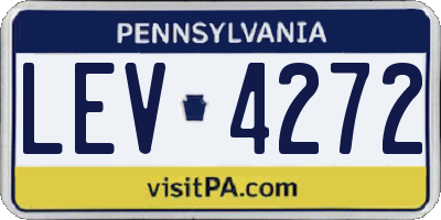 PA license plate LEV4272