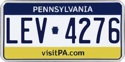 PA license plate LEV4276