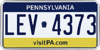 PA license plate LEV4373