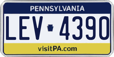 PA license plate LEV4390