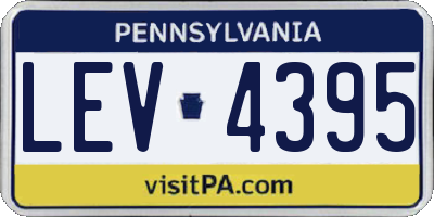 PA license plate LEV4395