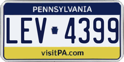 PA license plate LEV4399