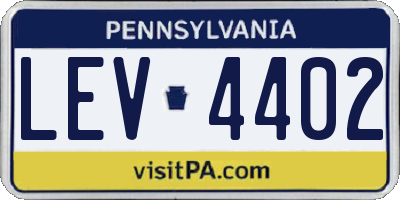 PA license plate LEV4402
