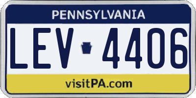 PA license plate LEV4406
