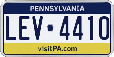 PA license plate LEV4410