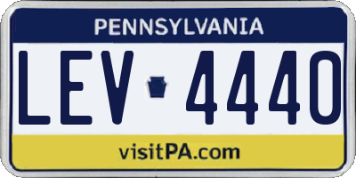 PA license plate LEV4440