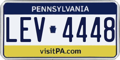 PA license plate LEV4448
