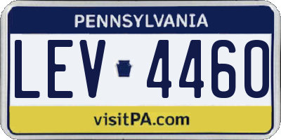 PA license plate LEV4460