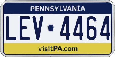 PA license plate LEV4464
