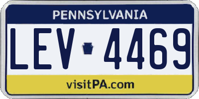 PA license plate LEV4469