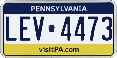PA license plate LEV4473