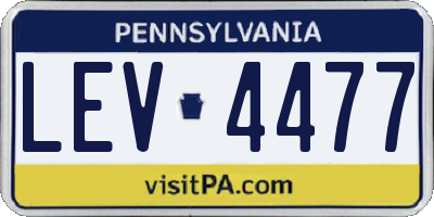 PA license plate LEV4477