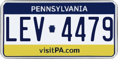 PA license plate LEV4479