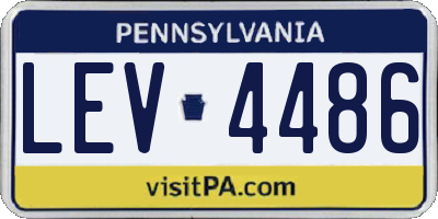 PA license plate LEV4486