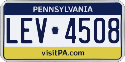 PA license plate LEV4508
