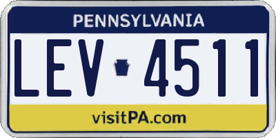 PA license plate LEV4511