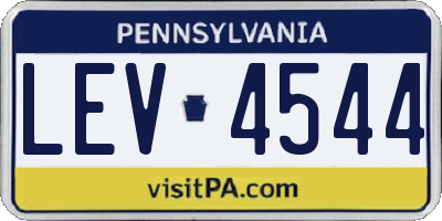 PA license plate LEV4544