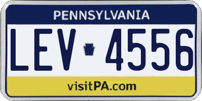 PA license plate LEV4556