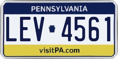 PA license plate LEV4561