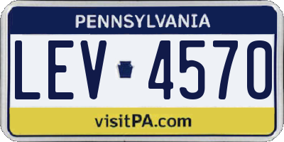 PA license plate LEV4570