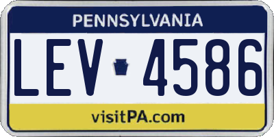 PA license plate LEV4586