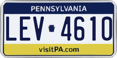 PA license plate LEV4610
