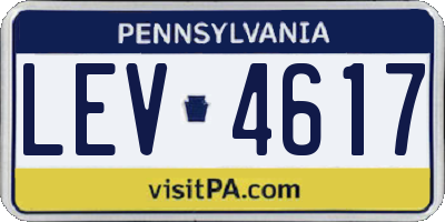 PA license plate LEV4617