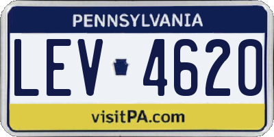 PA license plate LEV4620