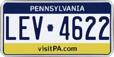 PA license plate LEV4622
