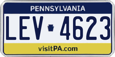 PA license plate LEV4623