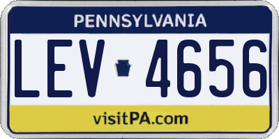 PA license plate LEV4656