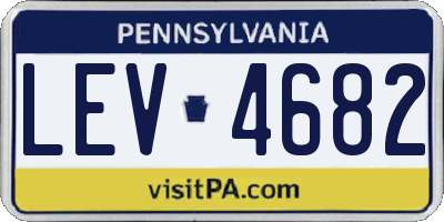 PA license plate LEV4682