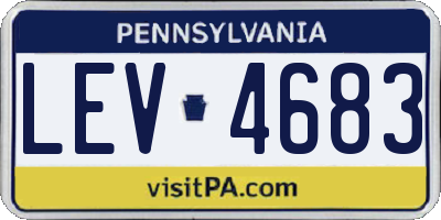 PA license plate LEV4683
