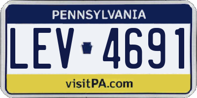 PA license plate LEV4691