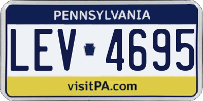 PA license plate LEV4695
