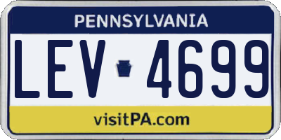 PA license plate LEV4699