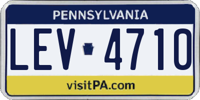 PA license plate LEV4710