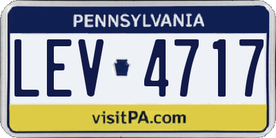 PA license plate LEV4717