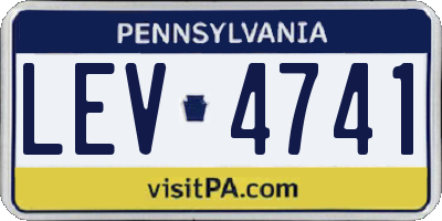 PA license plate LEV4741