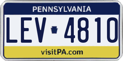 PA license plate LEV4810