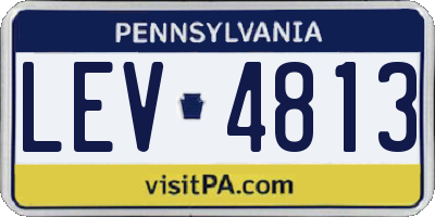 PA license plate LEV4813
