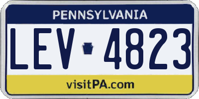 PA license plate LEV4823