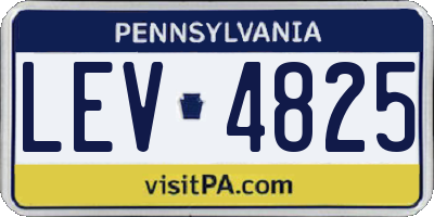 PA license plate LEV4825