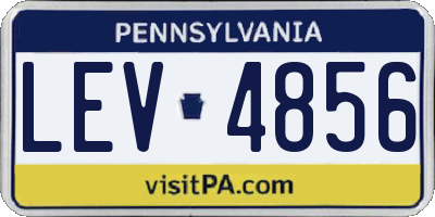 PA license plate LEV4856