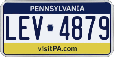 PA license plate LEV4879