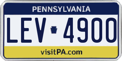 PA license plate LEV4900