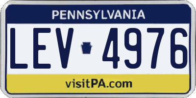 PA license plate LEV4976