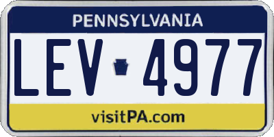 PA license plate LEV4977