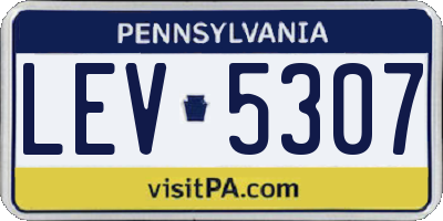 PA license plate LEV5307