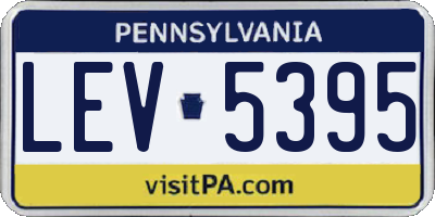 PA license plate LEV5395